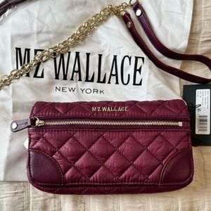 NWT MZ Wallace Crosby convertible wristlet/crossbody/clutch (Wild Plum color)
